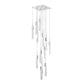 Finesse Decor Sparkling Night 20" W x 17" H Chrome Aluminum Crystal 13-Light LED Chandelier