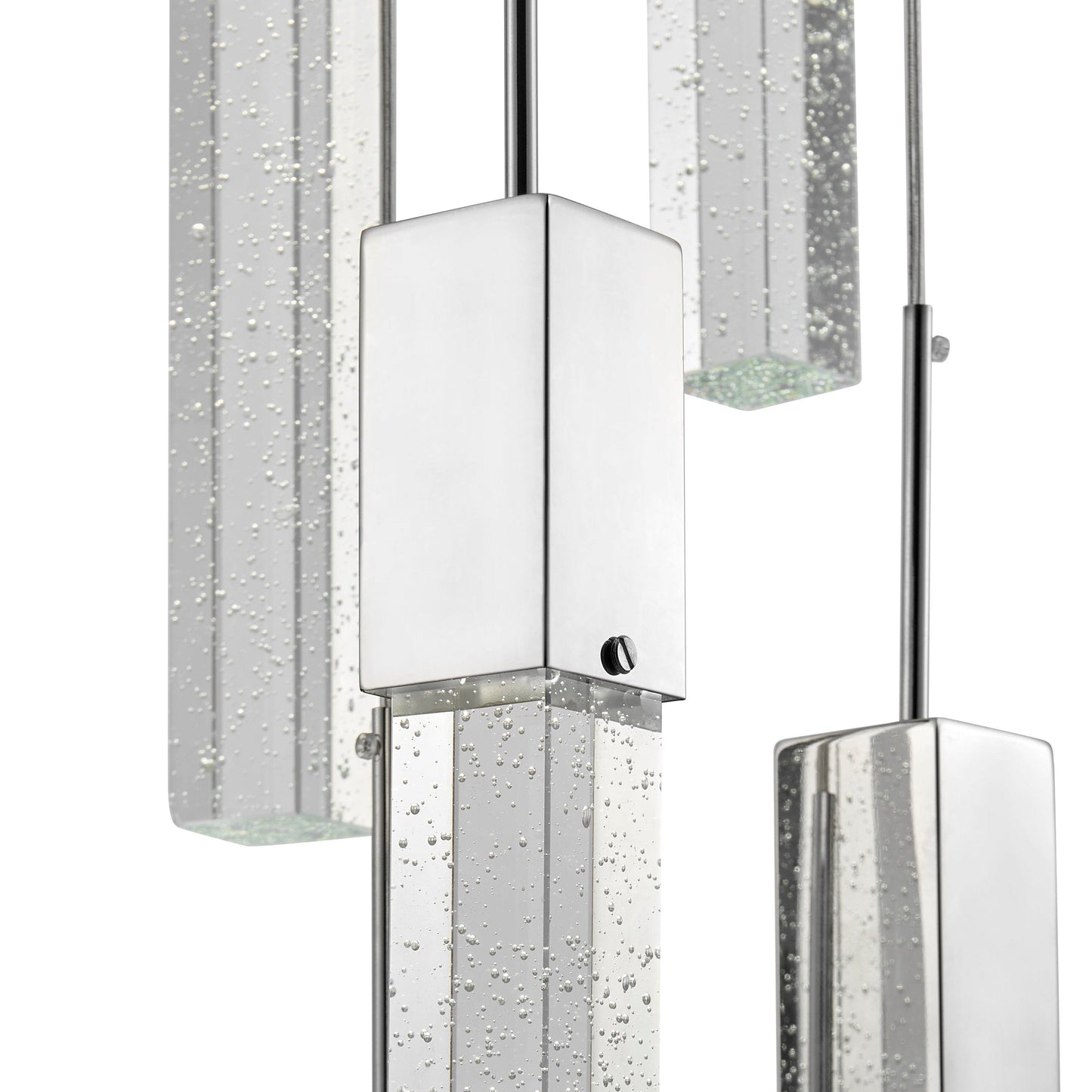 Finesse Decor Sparkling Night 20" W x 17" H Chrome Aluminum Crystal 13-Light LED Chandelier