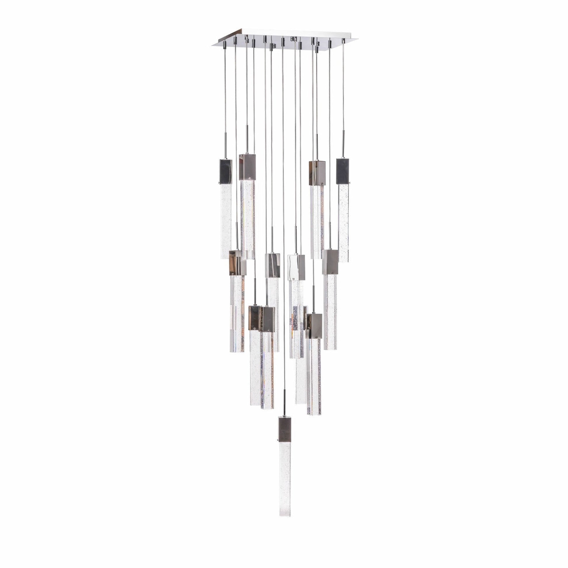 Finesse Decor Sparkling Night 20" W x 17" H Chrome Aluminum Crystal 13-Light LED Chandelier