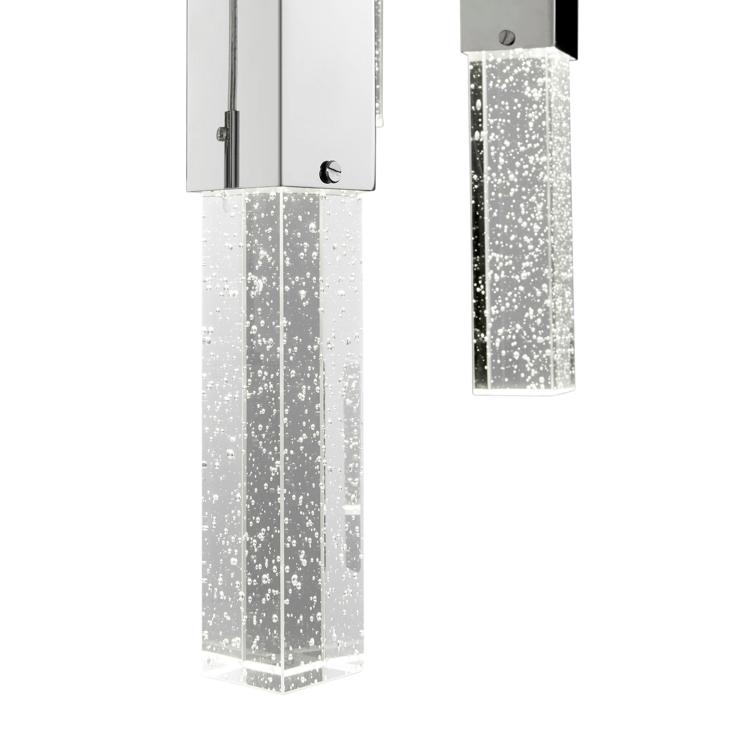 Finesse Decor Sparkling Night 21" Chrome Finish 9-Light LED Spiral Chandelier