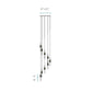 Finesse Decor Sparkling Night 21" Chrome Finish 9-Light LED Spiral Chandelier
