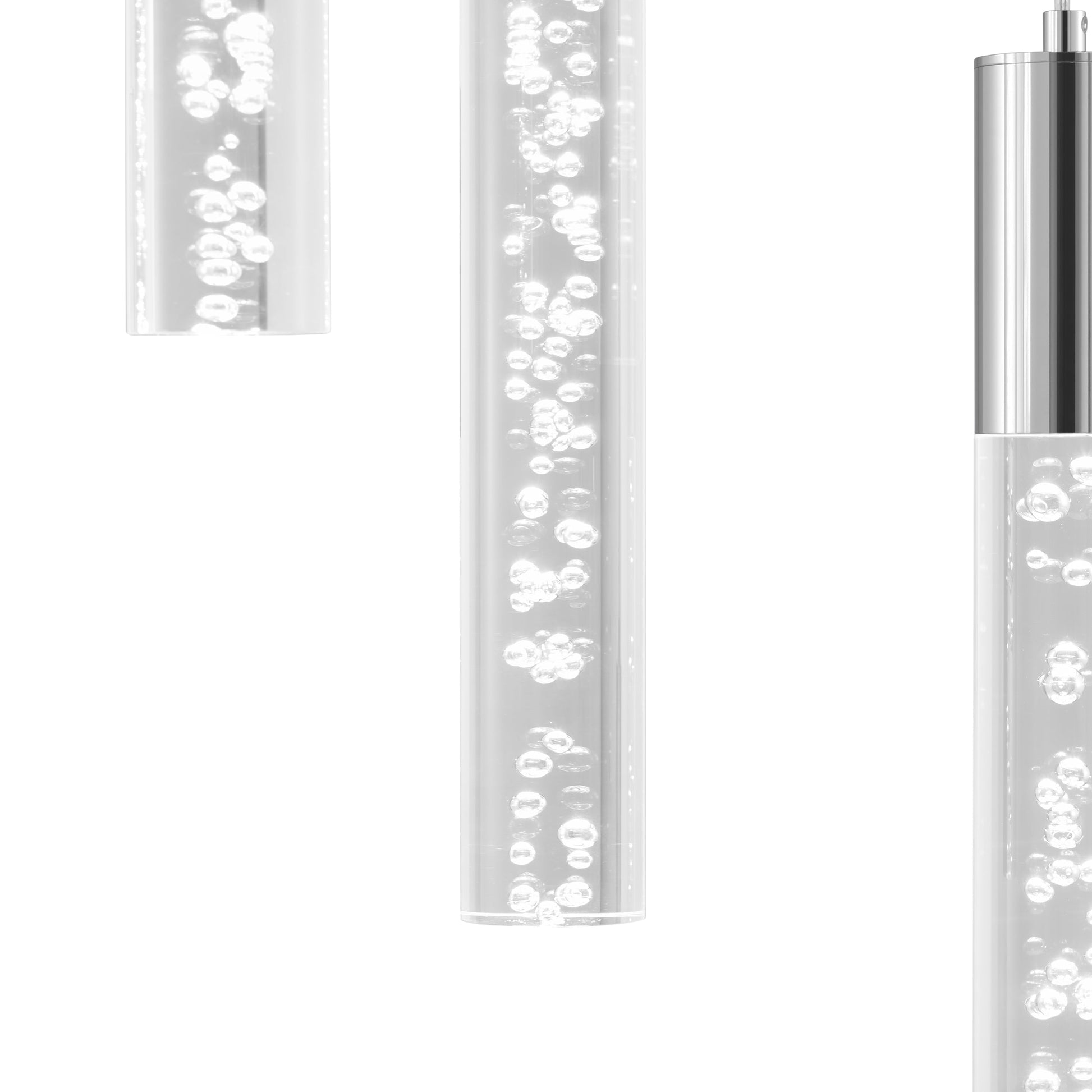 Finesse Decor Sparkling Night 22" Chrome Finish 9-Light Chandelier