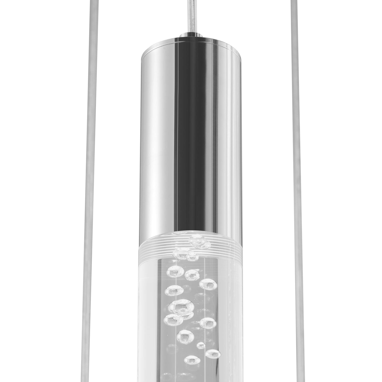 Finesse Decor Sparkling Night 22" Chrome Finish 9-Light Chandelier