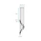 Finesse Decor Sparkling Night 22" Chrome Finish 9-Light Chandelier