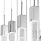 Finesse Decor Sparkling Night 28" W x 17" H Chrome Finish 25-Light LED Chandelier