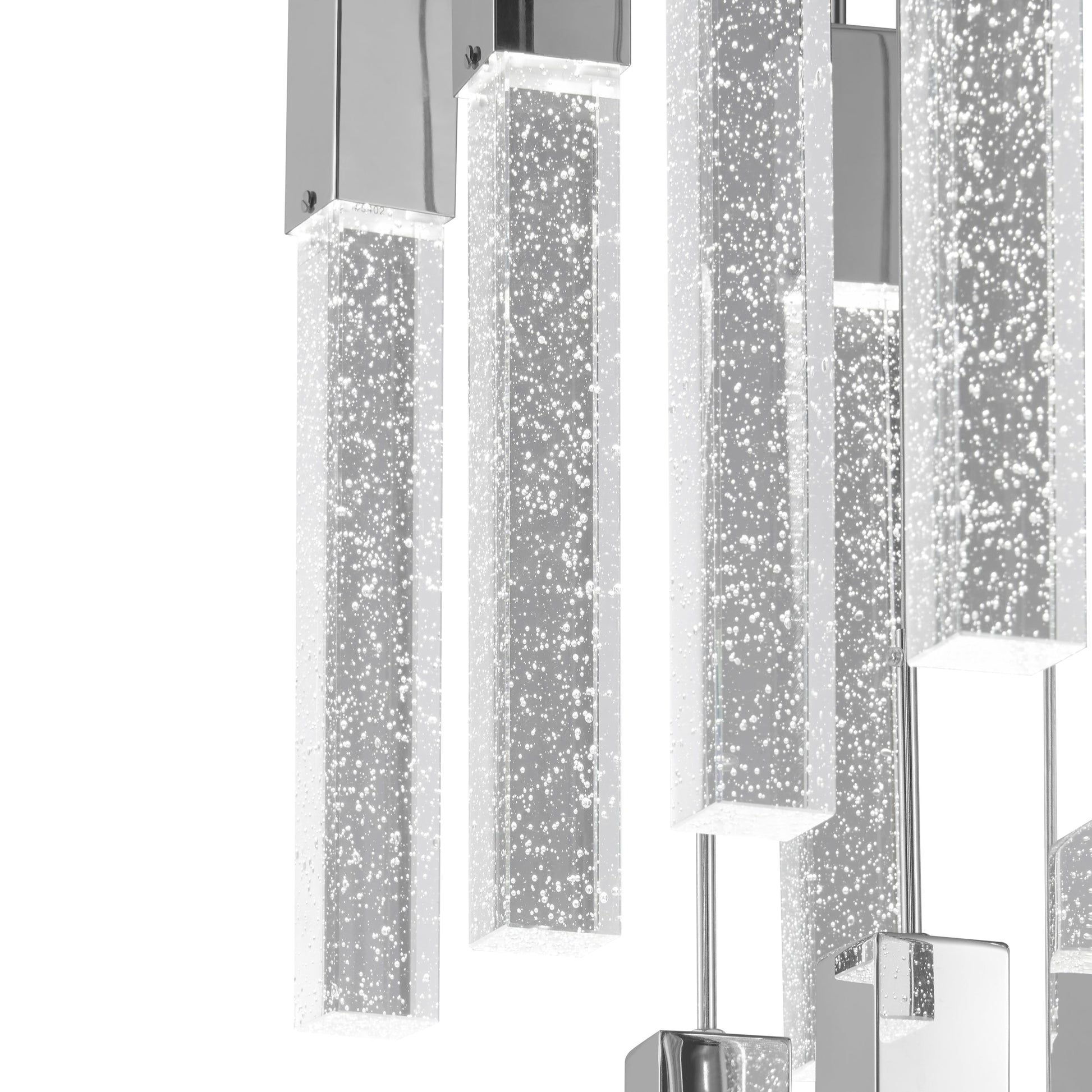 Finesse Decor Sparkling Night 28" W x 17" H Chrome Finish 25-Light LED Chandelier