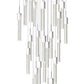 Finesse Decor Sparkling Night 28" W x 17" H Chrome Finish 25-Light LED Chandelier