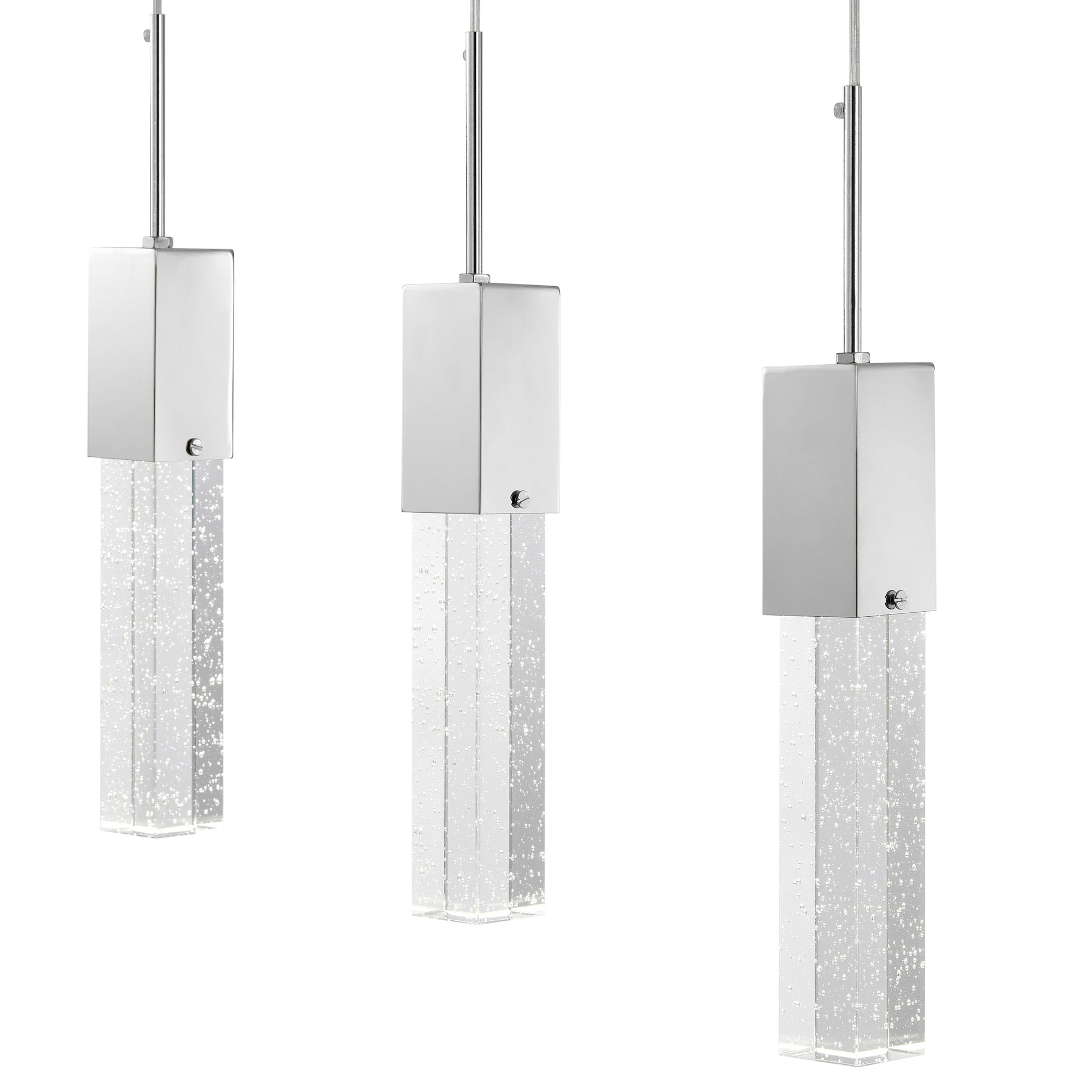 Finesse Decor Sparkling Night 32" Chrome Finish 4-Light Chandelier