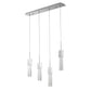 Finesse Decor Sparkling Night 32" Chrome Finish 4-Light Chandelier
