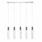 Finesse Decor Sparkling Night 39" Chrome Finish 5-Light Chandelier