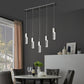 Finesse Decor Sparkling Night 40" Chrome Finish 5-Light Chandelier