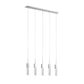 Finesse Decor Sparkling Night 40" Chrome Finish 5-Light Chandelier