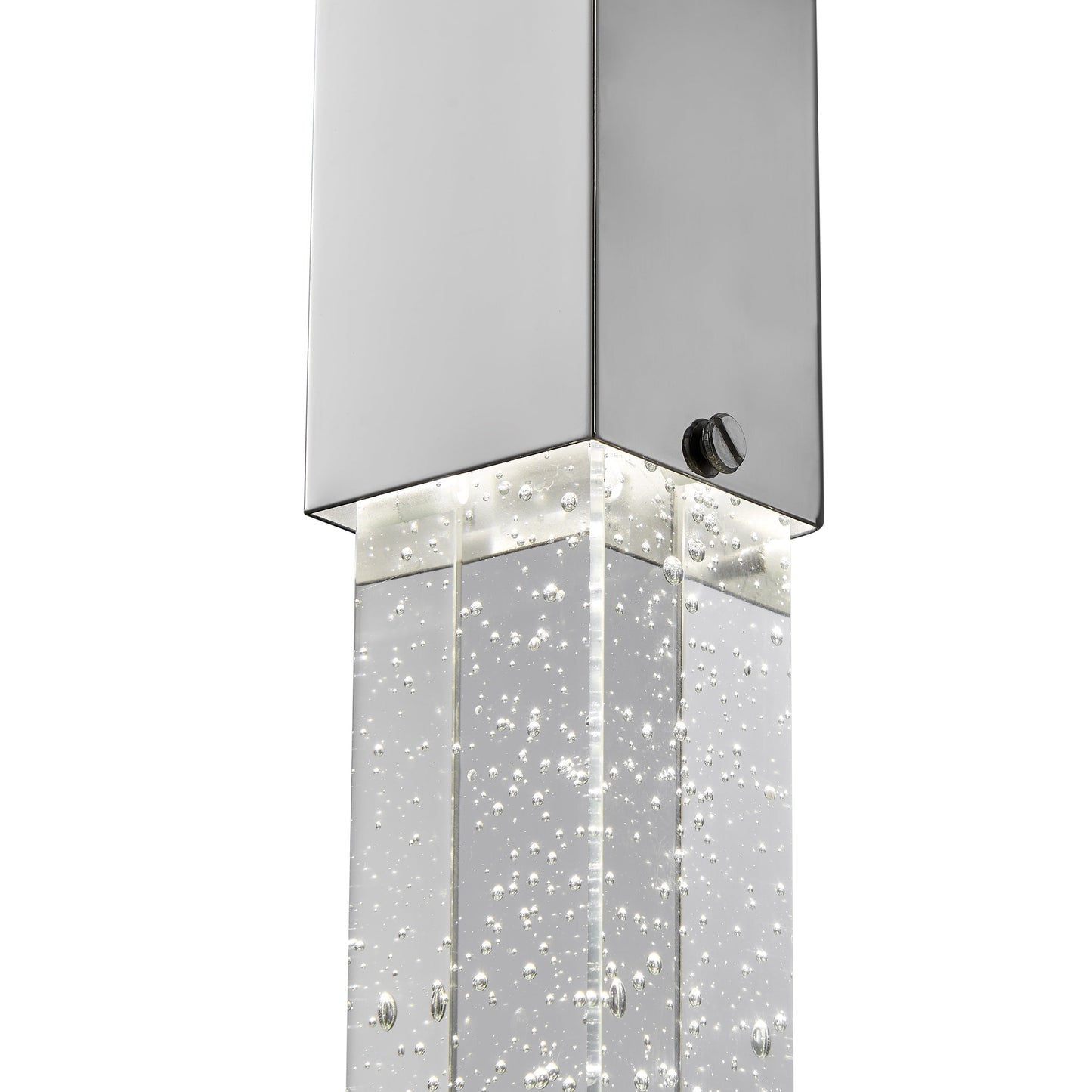 Finesse Decor Sparkling Night 40" Chrome Finish 5-Light Chandelier