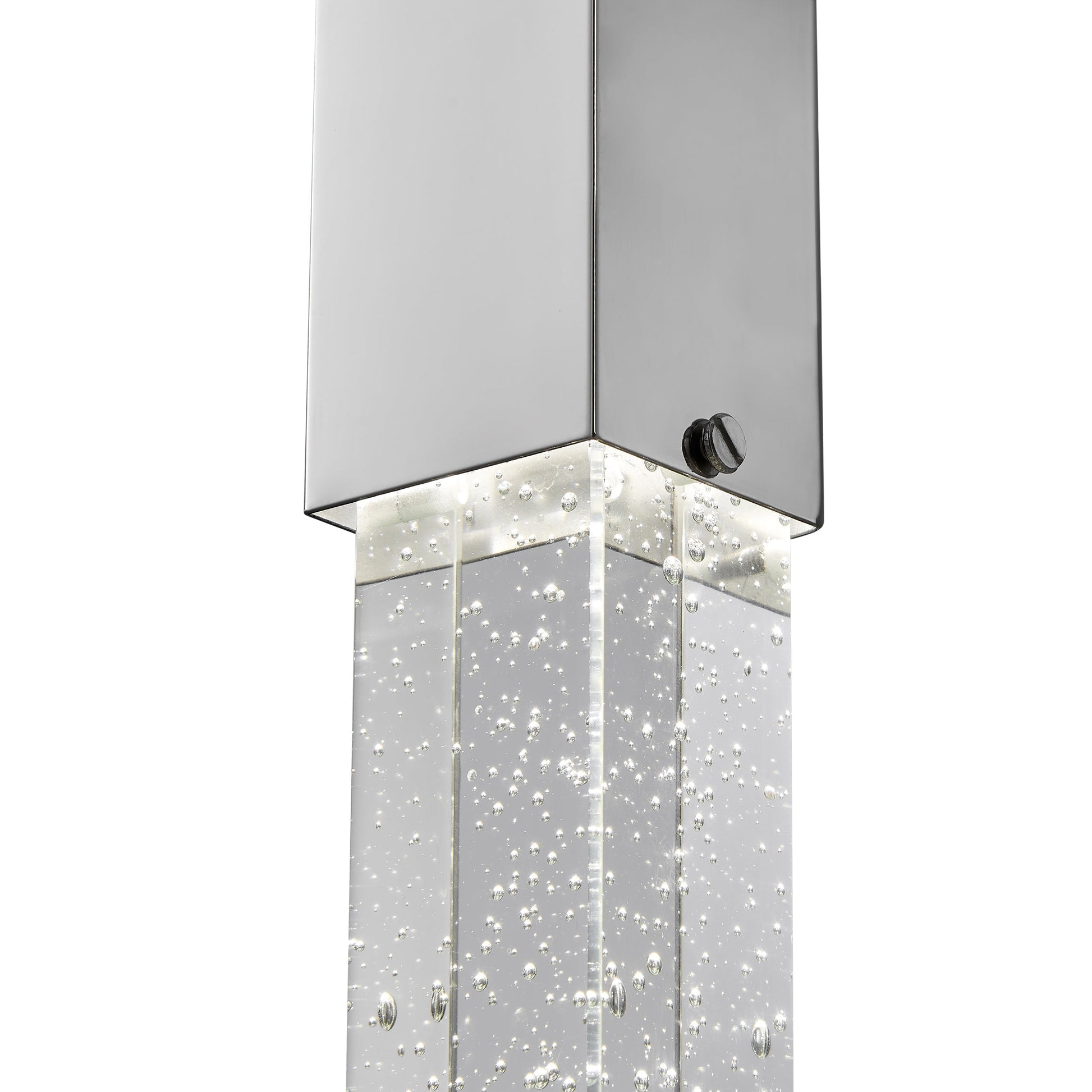 Finesse Decor Sparkling Night 40" Chrome Finish 5-Light Chandelier