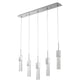 Finesse Decor Sparkling Night 40" Chrome Finish 5-Light Chandelier