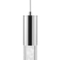 Finesse Decor Sparkling Night 5" Chrome Finish 3-Light LED Chandelier