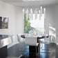Finesse Decor Sparkling Night 8" W x 17" H Chrome Aluminum Crystal 10-Light LED Chandelier