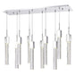 Finesse Decor Sparkling Night 8" W x 17" H Chrome Aluminum Crystal 10-Light LED Chandelier