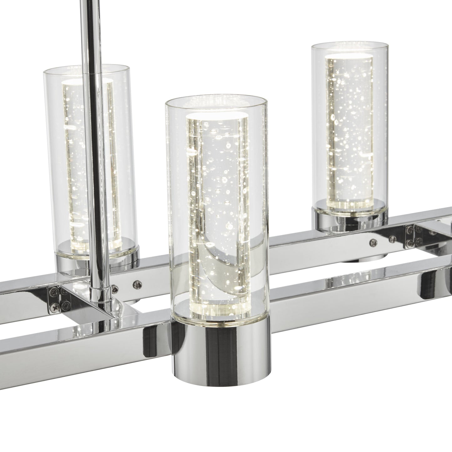 Finesse Decor Sparkling Night 9" Chrome Finish 8-Light LED Chandelier