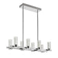 Finesse Decor Sparkling Night 9" Chrome Finish 8-Light LED Chandelier