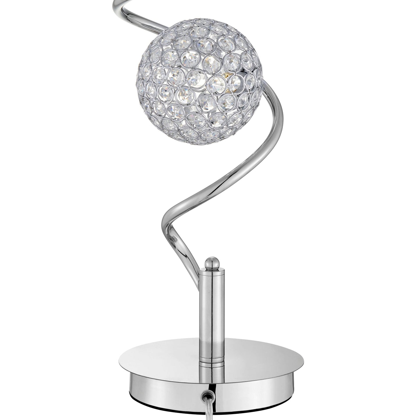 Finesse Decor Sphere 10" W x 30" H Chrome Finish 3-Light Table Lamp