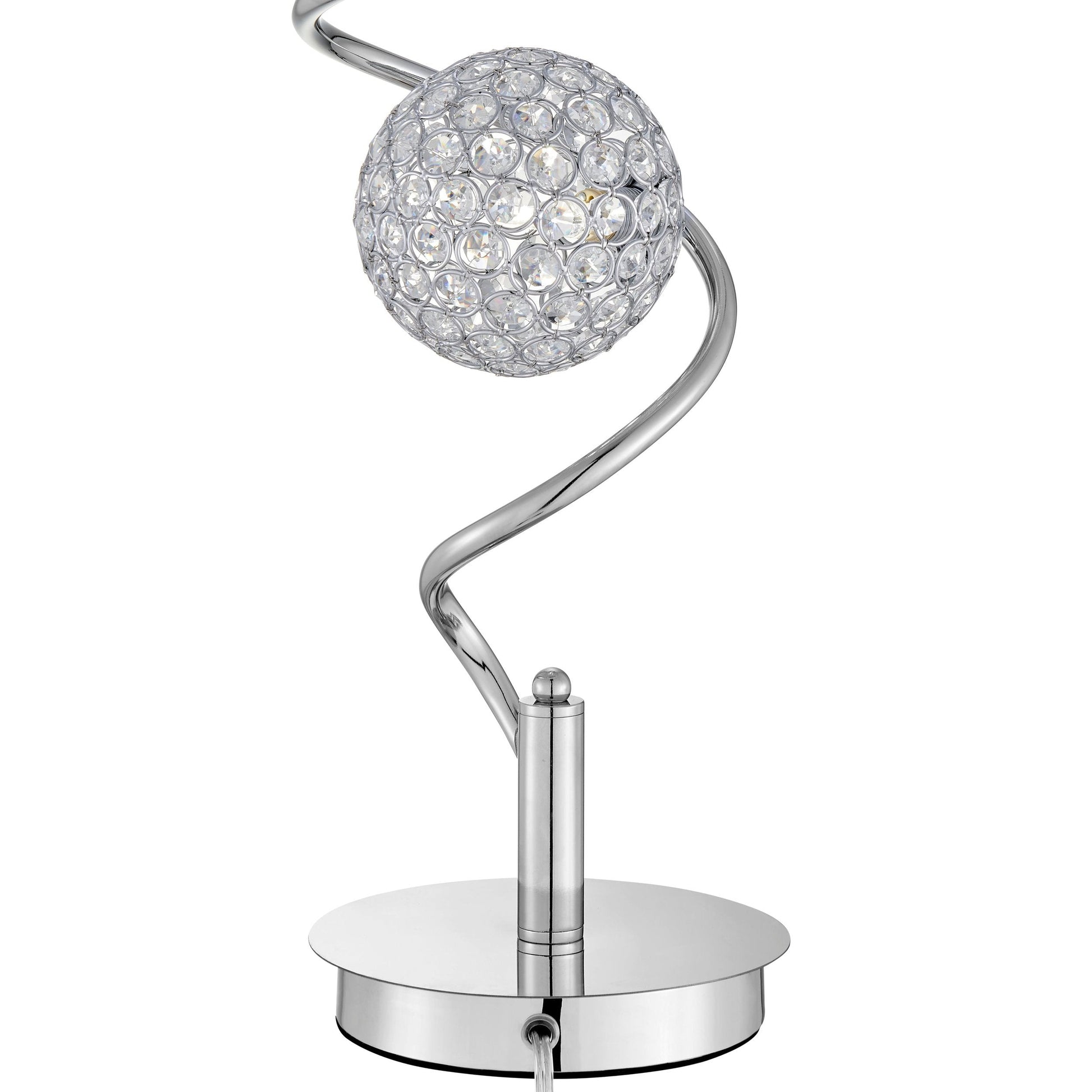 Finesse Decor Sphere 10" W x 30" H Chrome Finish 3-Light Table Lamp