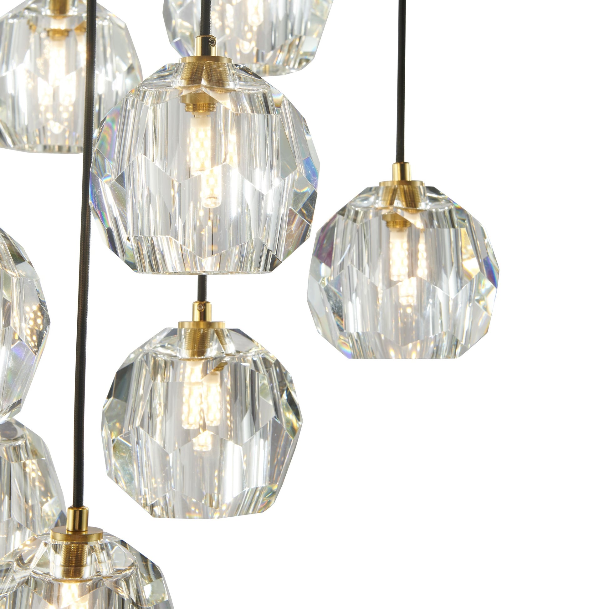 Finesse Decor Strayhorn 30" Gold Finish 30-Light Chandelier