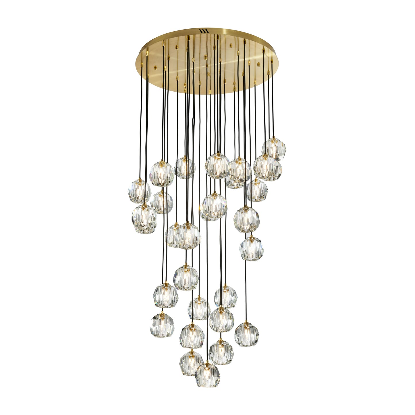 Finesse Decor Strayhorn 30" Gold Finish 30-Light Chandelier
