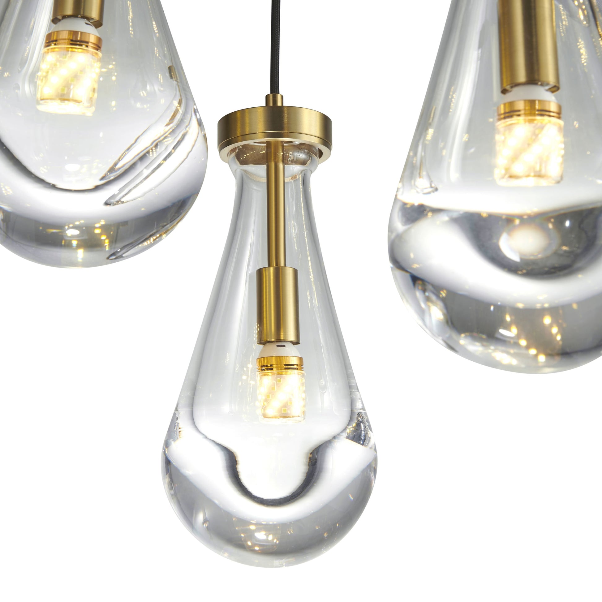 Finesse Decor Strozzi Symphony 20" Gold Finish 13-Light Rectangular Chandelier