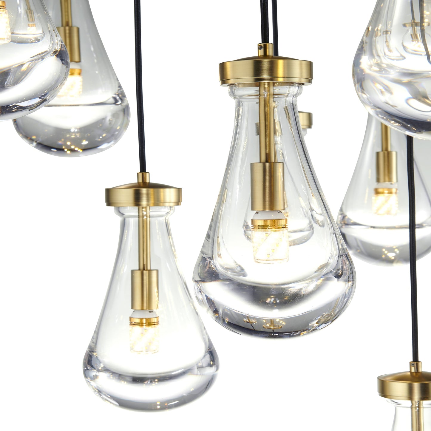Finesse Decor Strozzi Symphony Gold Finish 13-Light Chandelier