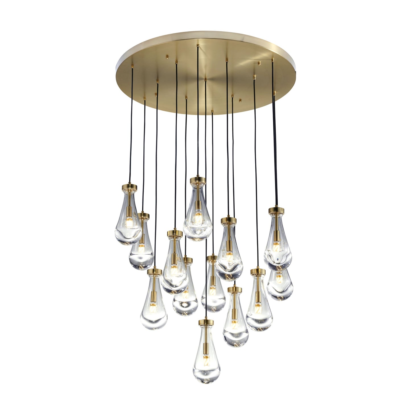 Finesse Decor Strozzi Symphony Gold Finish 13-Light Chandelier