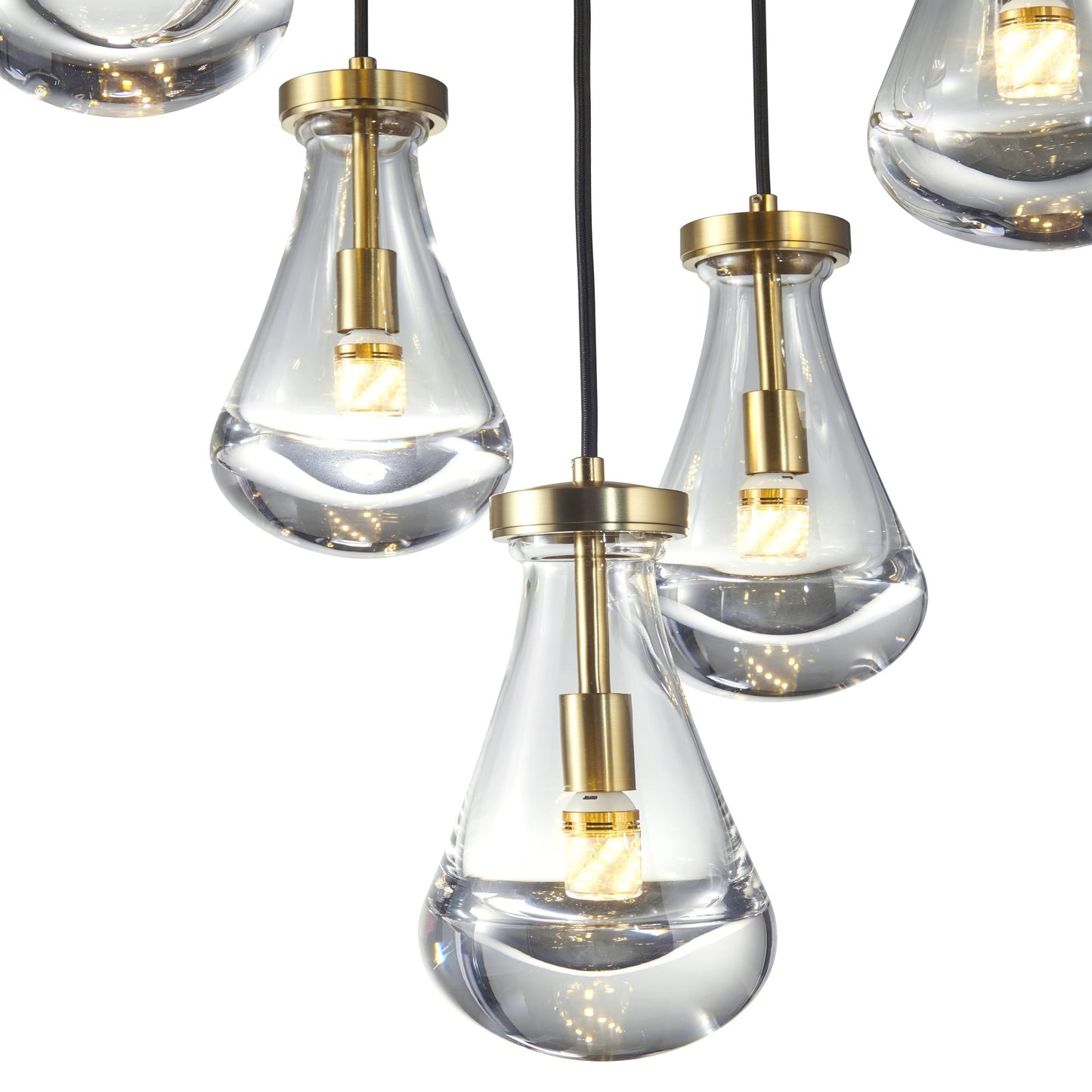 Finesse Decor Strozzi Symphony Gold Finish 7-Light Chandelier