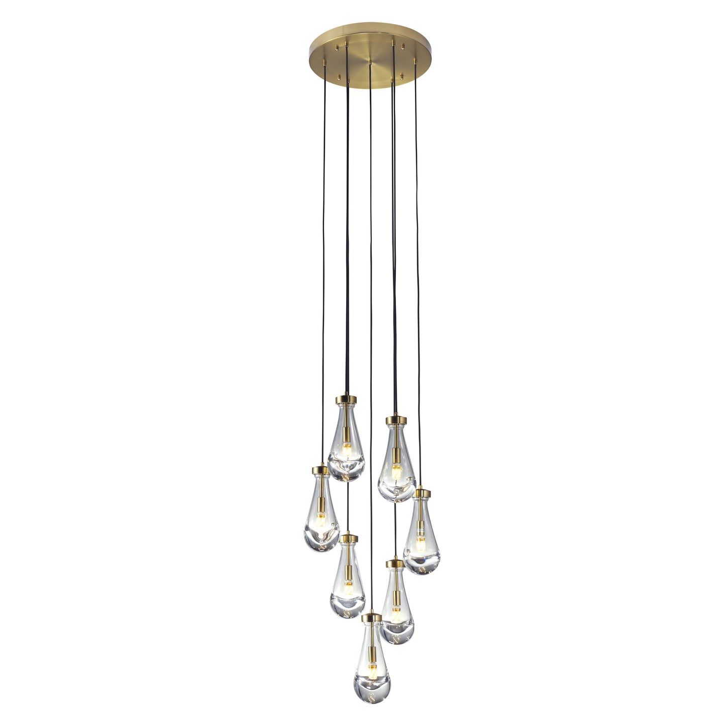 Finesse Decor Strozzi Symphony Gold Finish 7-Light Chandelier