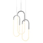 Finesse Decor Three Clips 7" Chrome Finish 3-Light LED Chandelier
