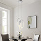 Finesse Decor Three Clips 7" Chrome Finish 3-Light LED Chandelier
