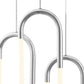 Finesse Decor Three Clips 7" Chrome Finish 3-Light LED Chandelier