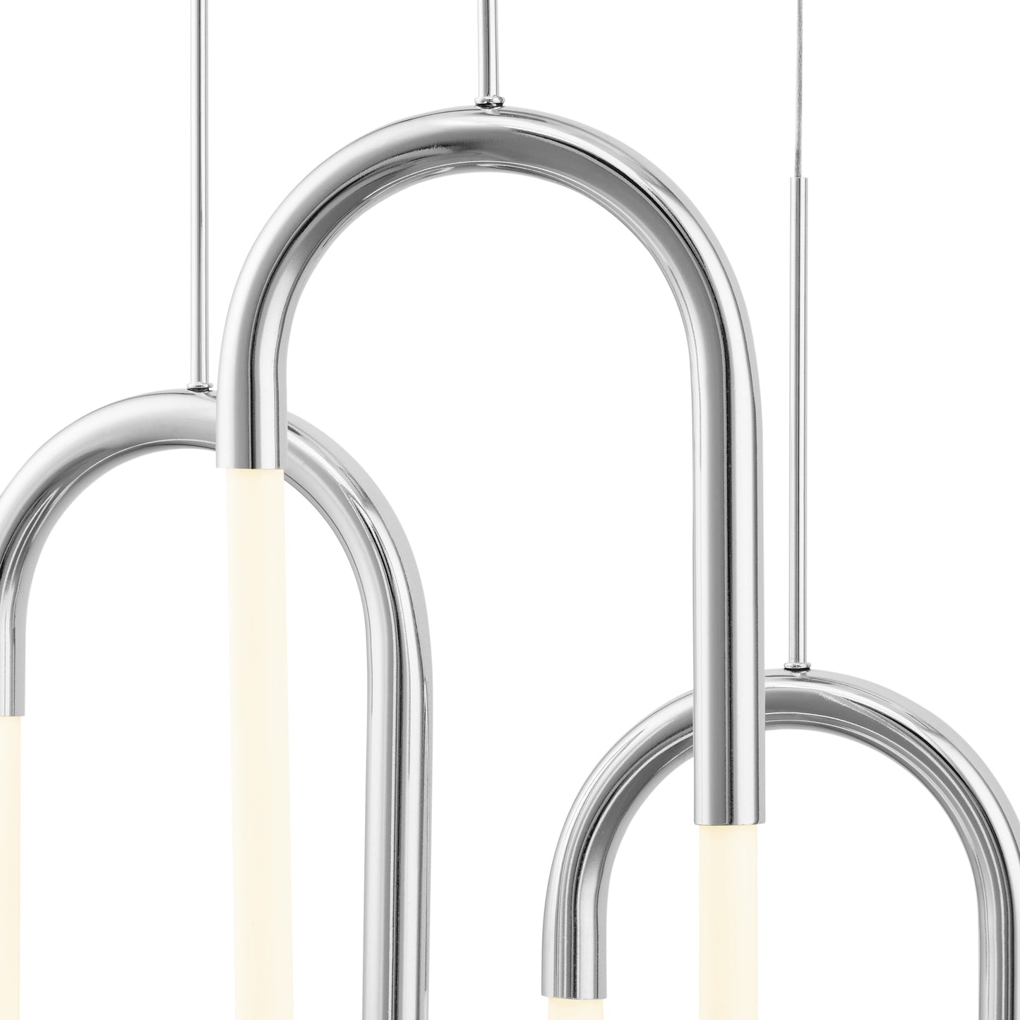 Finesse Decor Three Clips 7" Chrome Finish 3-Light LED Chandelier
