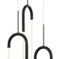 Finesse Decor Three Clips 7" Matte Black Finish 3-Light LED Chandelier