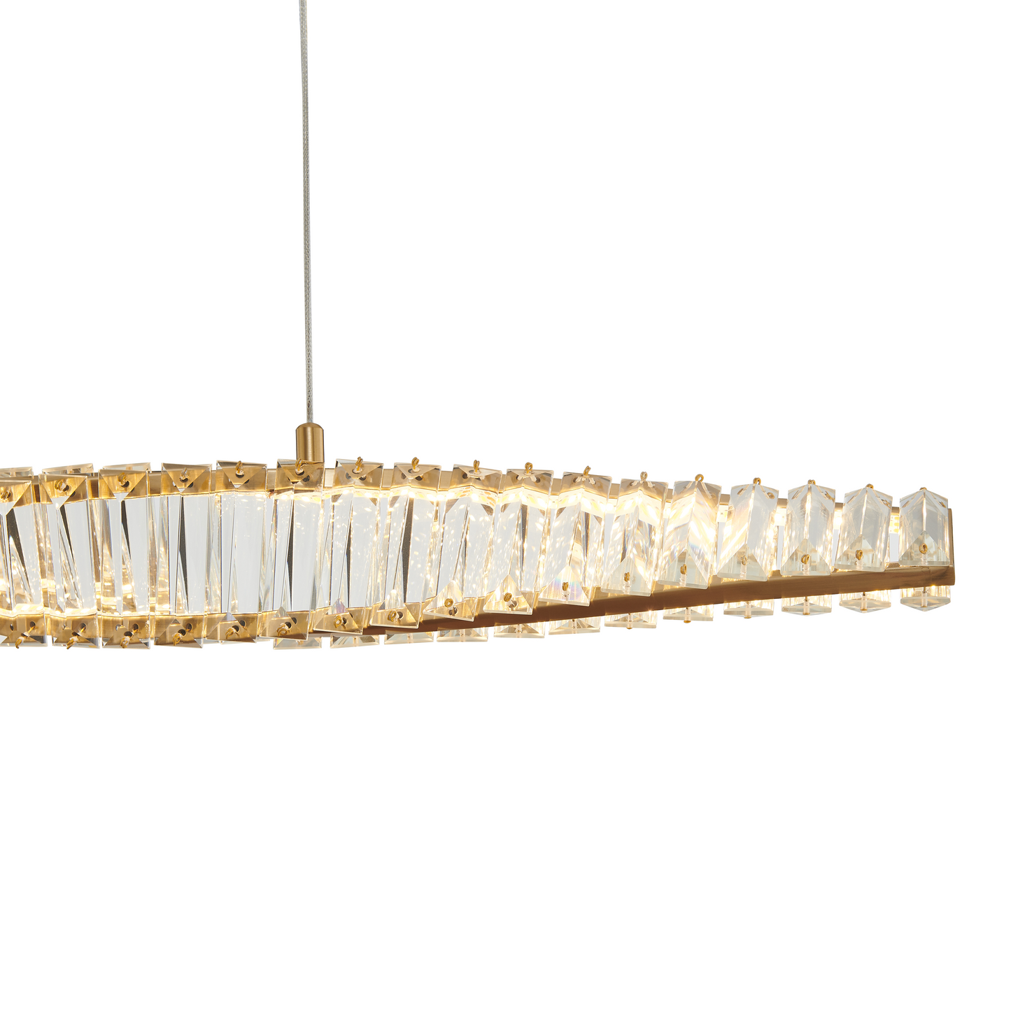Finesse Decor Towson 5" Brushed Gold Finish 1-Light LED Chandelier