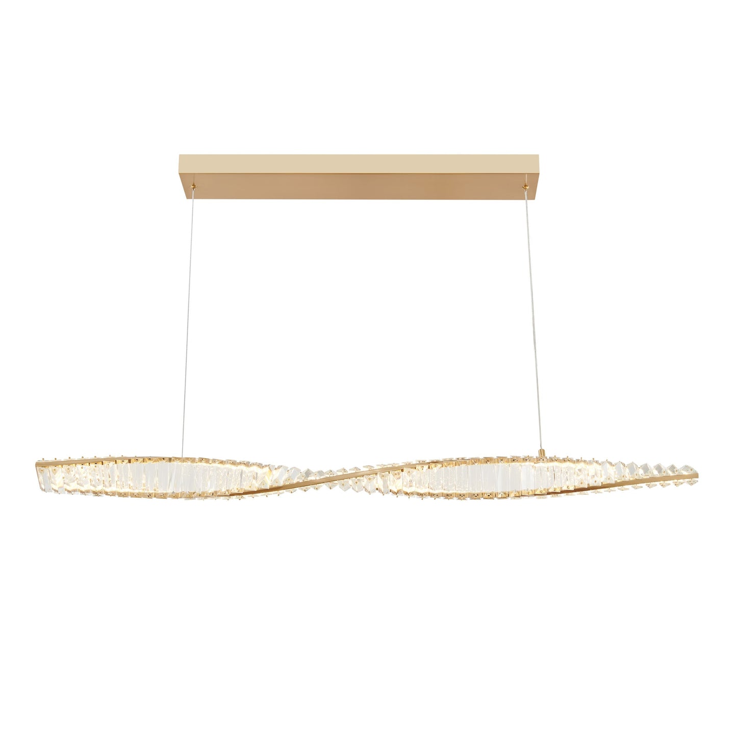 Finesse Decor Towson 5" Brushed Gold Finish 1-Light LED Chandelier