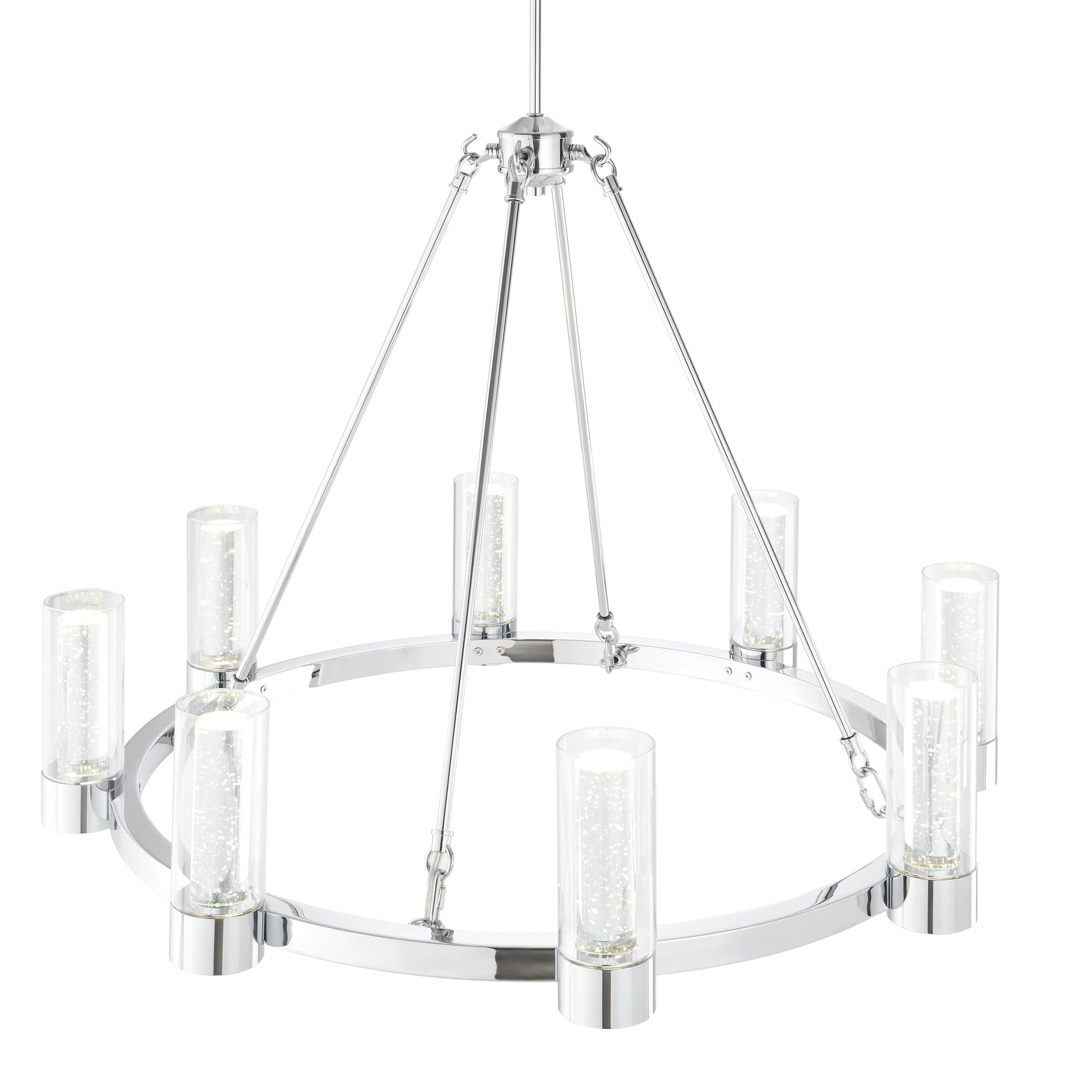 Finesse Decor Victory Chrome Finish 8-Light LED Chandelier
