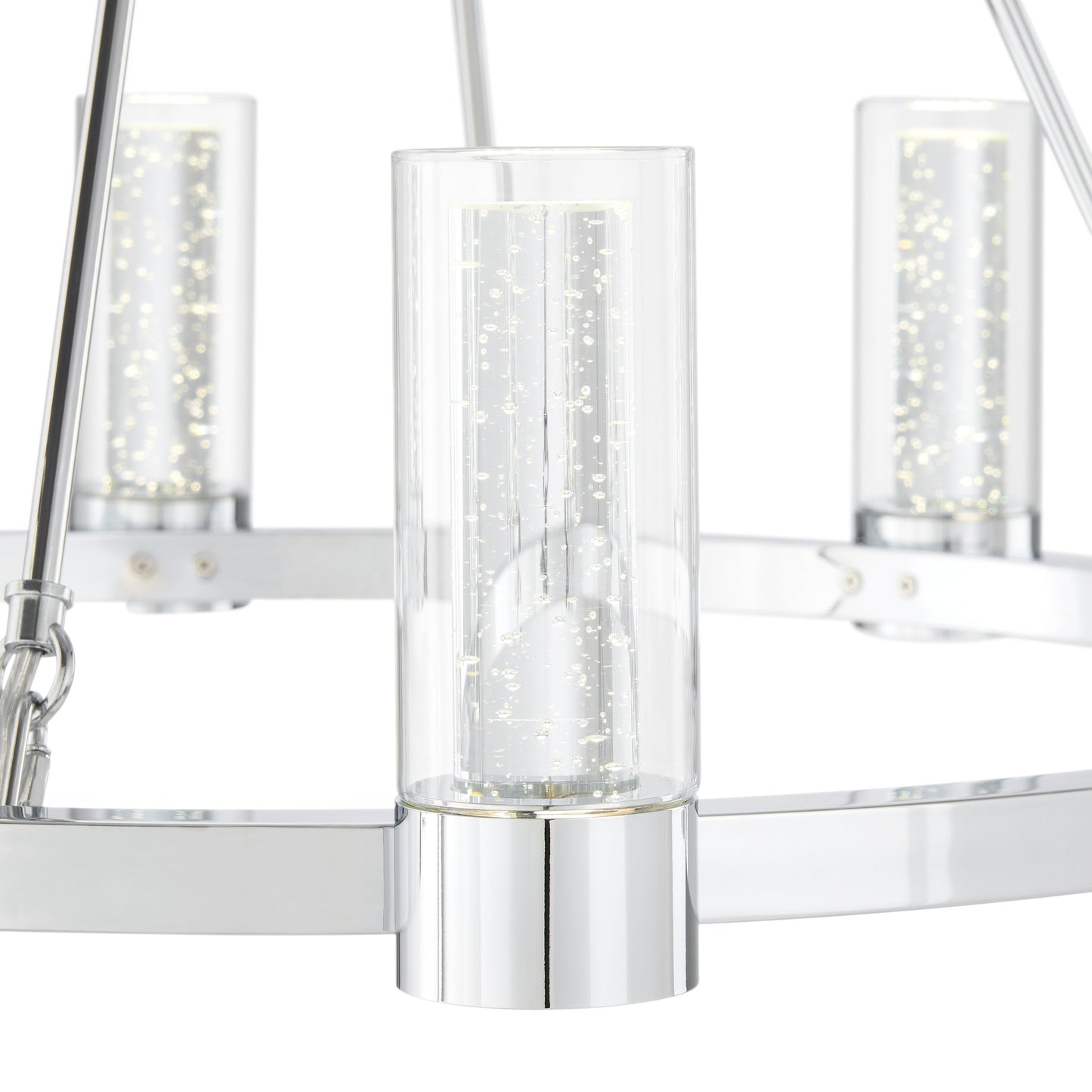 Finesse Decor Victory Chrome Finish 8-Light LED Chandelier