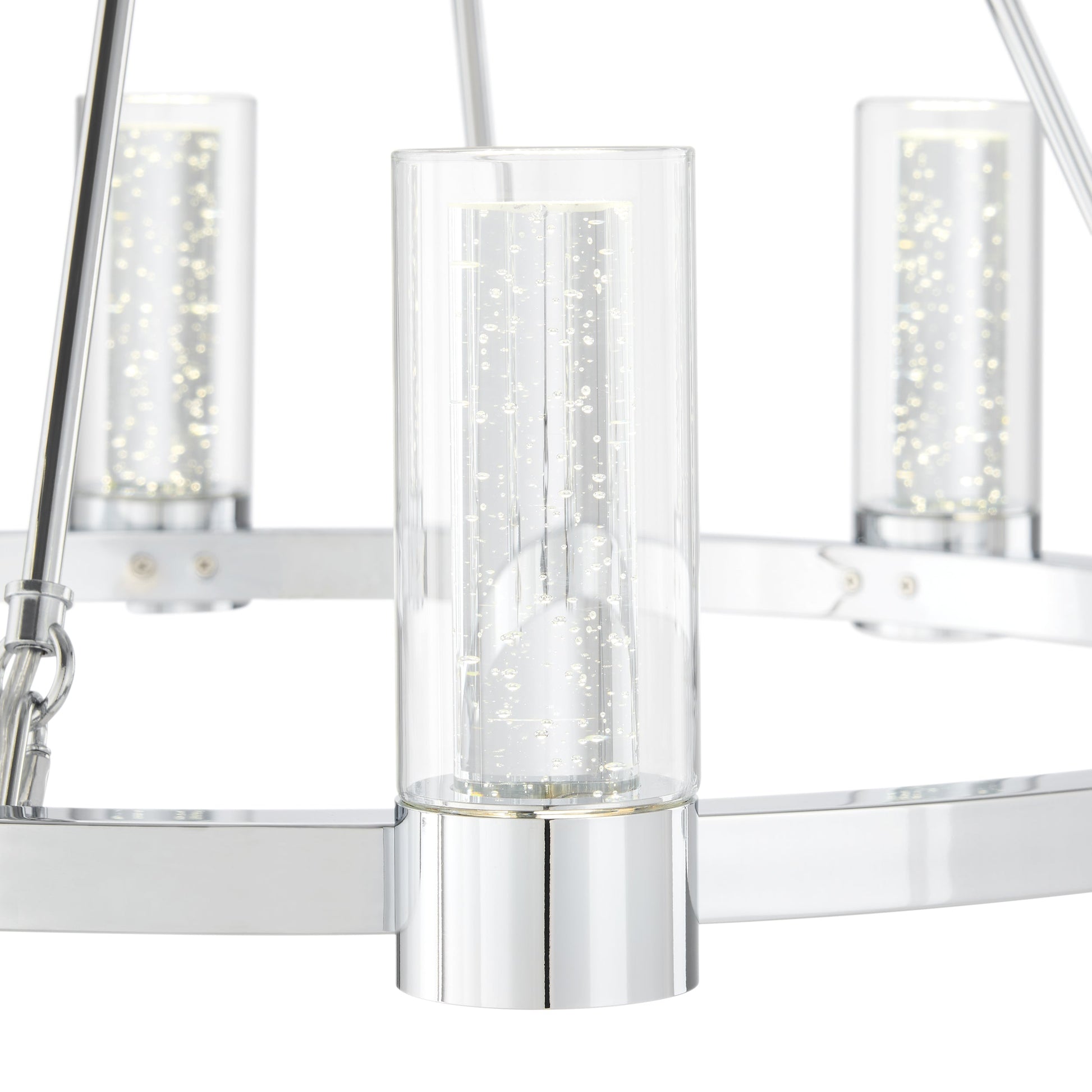 Finesse Decor Victory Chrome Finish 8-Light LED Chandelier