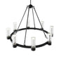 Finesse Decor Victory Matte Black Finish 8-Light LED Chandelier