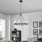 Finesse Decor Victory Matte Black Finish 8-Light LED Chandelier