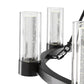 Finesse Decor Victory Matte Black Finish 8-Light LED Chandelier