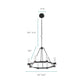 Finesse Decor Victory Matte Black Finish 8-Light LED Chandelier