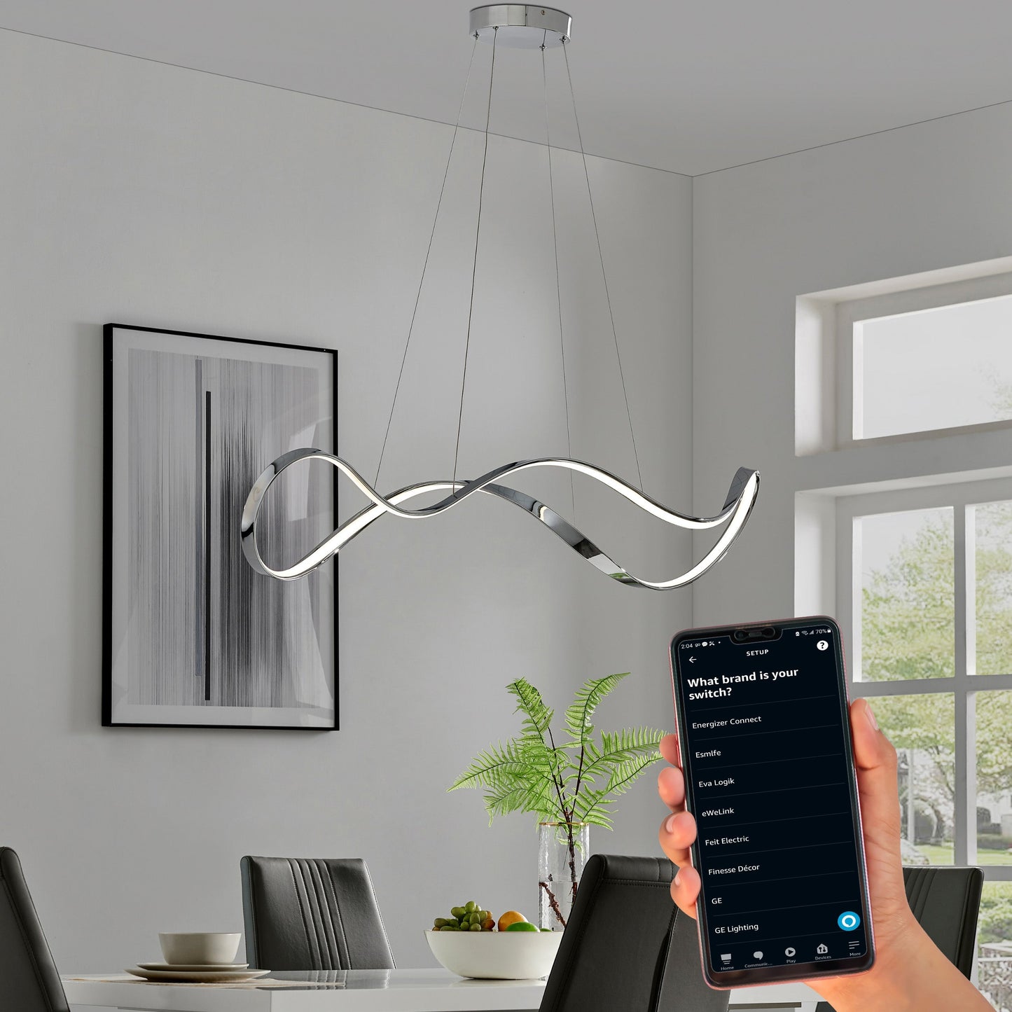Finesse Decor White Smart Dimmer Wall Mounted Light Switch