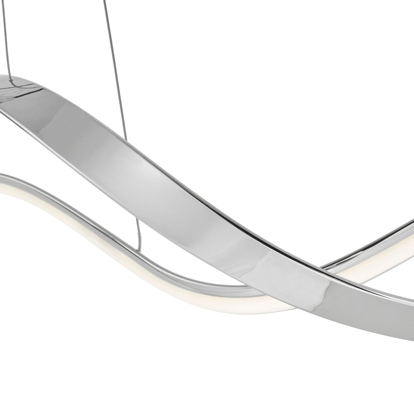 Finesse Decor Xiamen 10" Chrome Finish 1-Light LED Chandelier