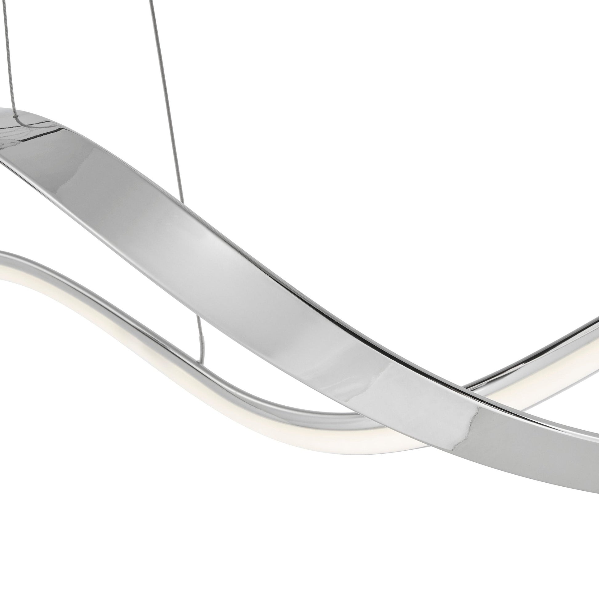 Finesse Decor Xiamen 10" Chrome Finish 1-Light LED Chandelier